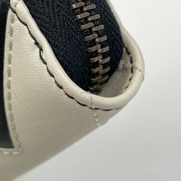 Gucci Ggmarmont Long Wallet Bicolor Heart Double G Long Leather Black White - Picture 3 of 8